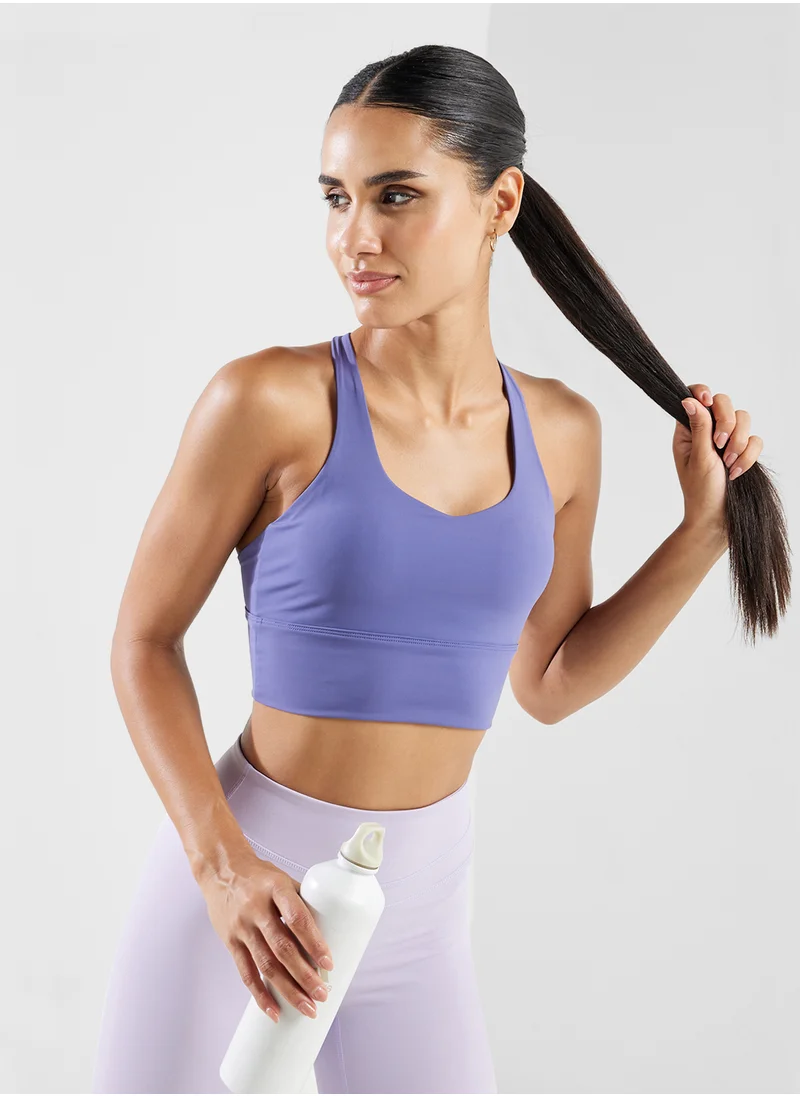 فورورد Medium Coverage Seamless Sports Bra With Back Cutout Detail