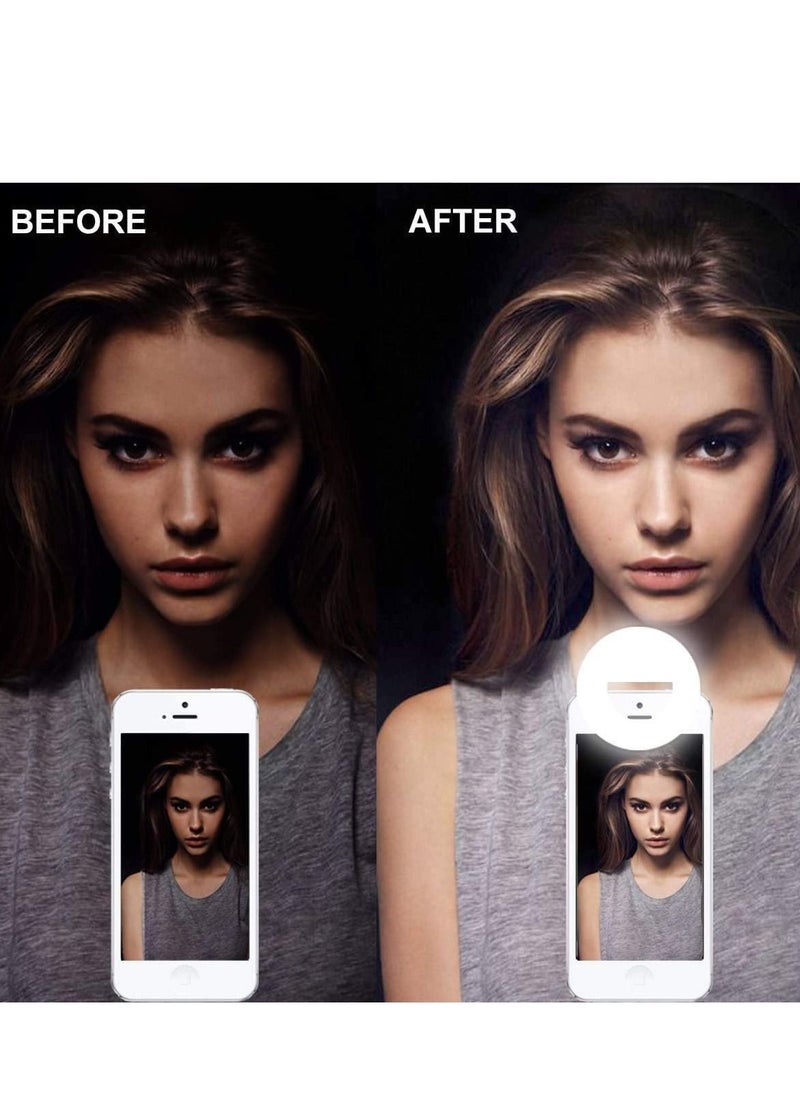 SYOSI - Selfie Ring Light Clip-On Phone Camera Led Light Adjustable Brightness Selfie Circle - Image 1