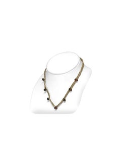 Twisted Beads Charm Clasp Necklace