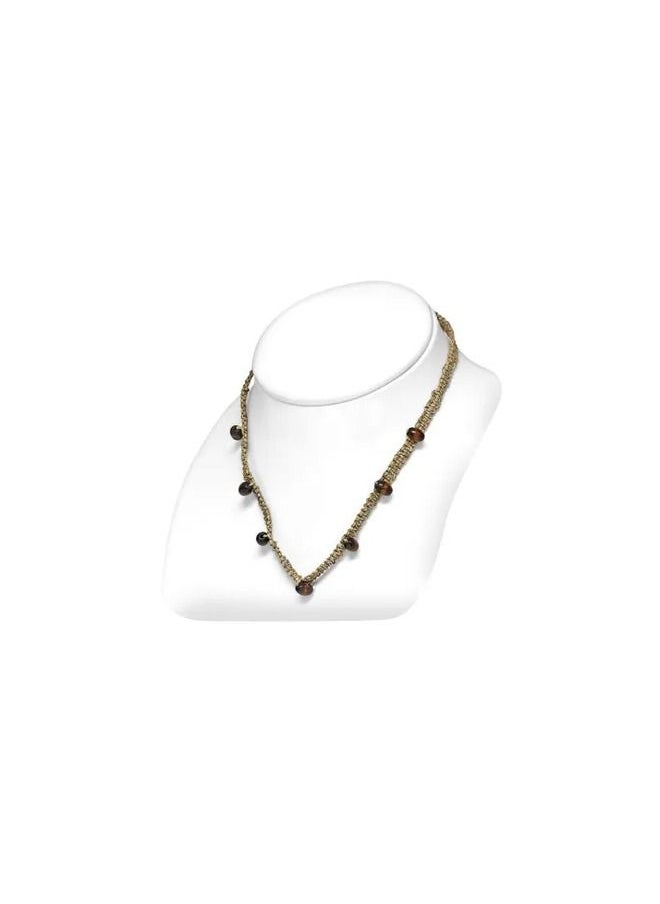 5esha - Twisted Beads Charm Clasp Necklace - Image 1