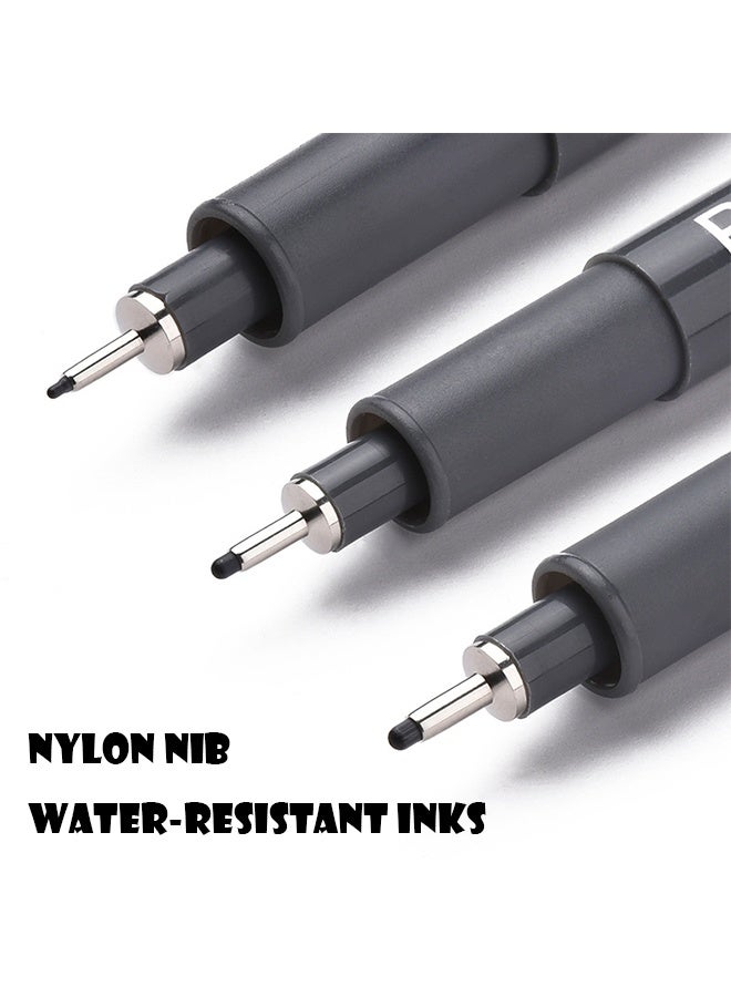 RIANCY 12PCS Professional Technical Pen Set for Engineering Drawing – Precision Fineliners for Industrial Design, Landscape, Interior & Manga Illustration - Image 4