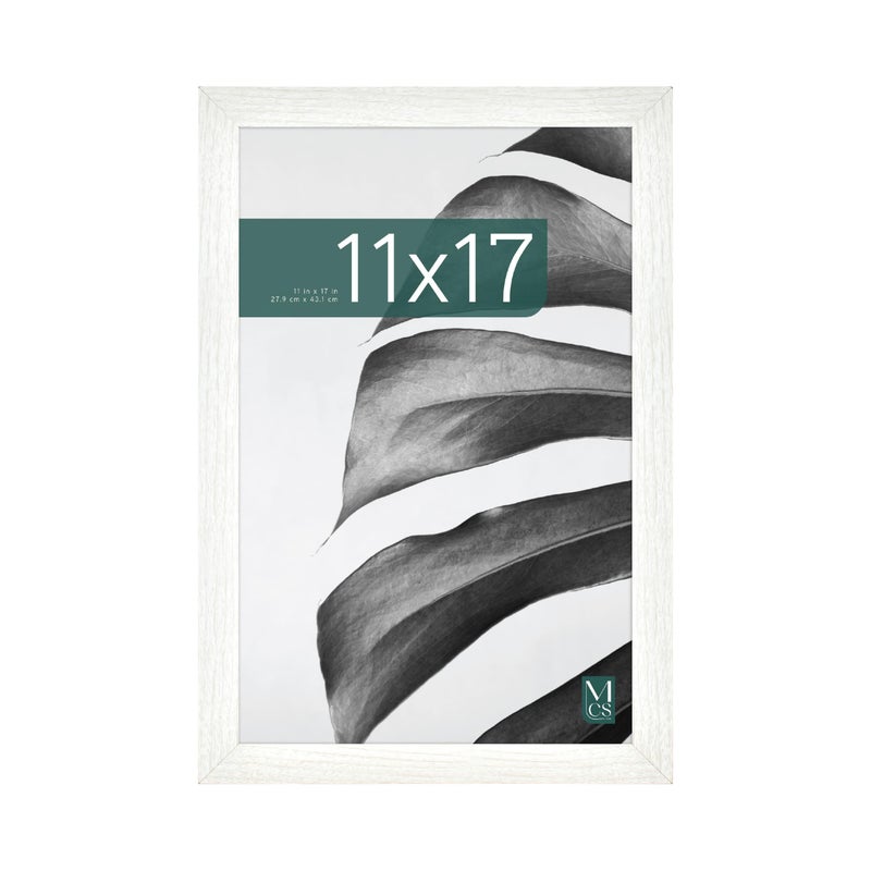 MCS Studio Gallery 11x17 Picture Frame White Woodgrain Rectangle Photo Frame for Photos Posters  Art Prints 1Pack