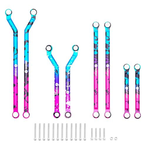 TCRC Splash Anodizing Aluminum High Clearance Chassis Suspension Links Rod Linkage Set for Axial SCX24 AXI00005 Jeep JT Gladiator - Image 1