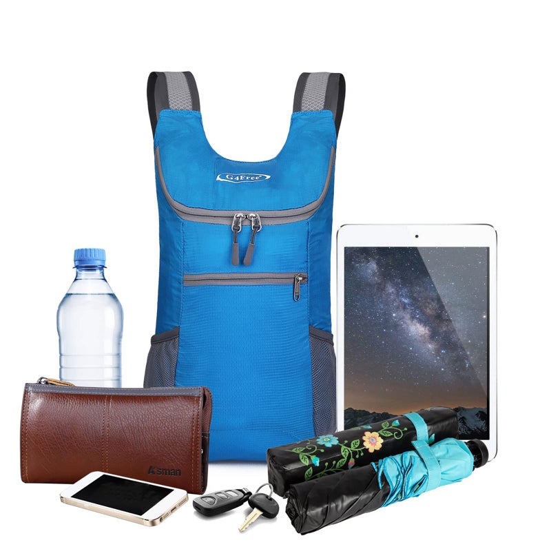 G4Free حقيبة ظهر خفيفة قابلة للتعبئة G4Free للمشي للرجال والنساء حقائب يومية صغيرة قابلة للطي حقيبة كتف عادية للأنشطة الخارجية 11 لتر - Image 3