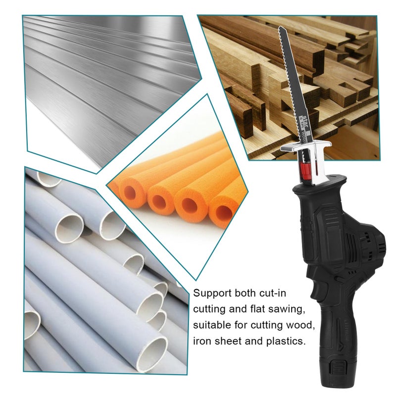 12V Portable Multifunctional Reciprocating Saws Outdoor Saber Saw Electric Power Tools for Cutting Wood Iron Sheet Plastics - Image 4
