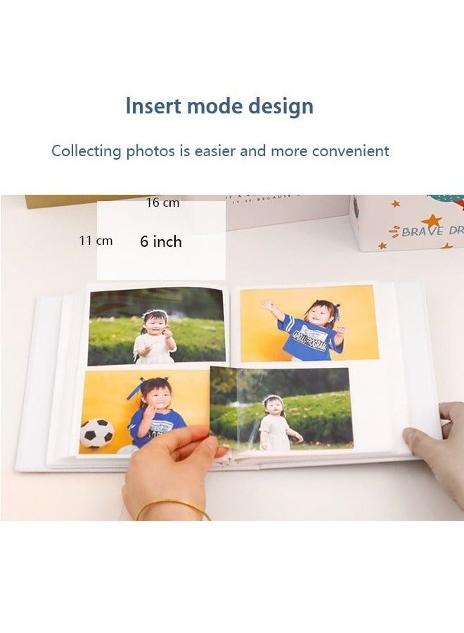 YelaJoy 200 Pockets Stamping Photo Album for 6 Inches Photos Portable Photo Album for Family Wedding Boys Girls - Image 3