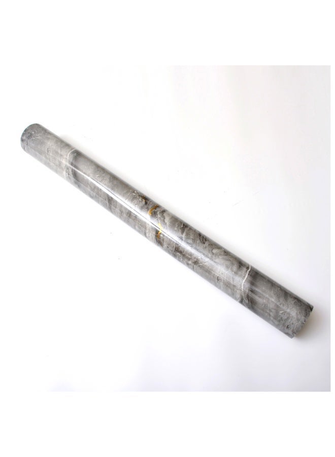 brievo Foam Self-Adhesive Wall Sticker Roll, Grey Glossy Marble Design with Gold Accents, Large Size 120cm × 300cm, Waterproof & Oil-Resistant Peel & Stick Wallpaper for Bedroom, Living Room, Kitchen, Bathroom - Image 2