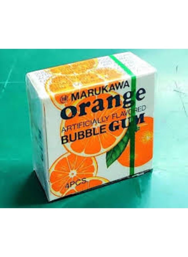 Marukawa Orange Bubble Gum – Pack of 12 | Classic Japanese Bubble Gum with Juicy Orange Flavor | Fun & Chewy Candy for Kids & Adults - Image 1