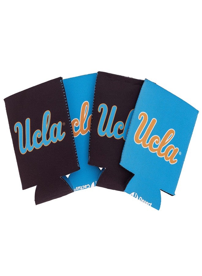 Desert Cactus University of California Los Angeles Can Insulator UCLA Beverage Cooler 4 Pack Foam Beverage Holder Bruins (4 Pack Can) - Image 1