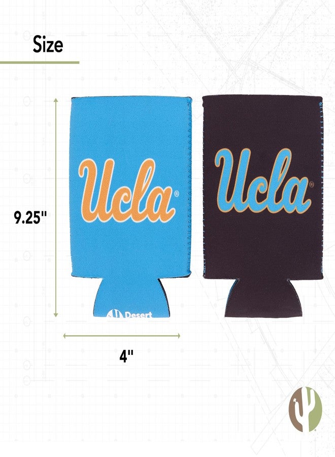 Desert Cactus University of California Los Angeles Can Insulator UCLA Beverage Cooler 4 Pack Foam Beverage Holder Bruins (4 Pack Can) - Image 4