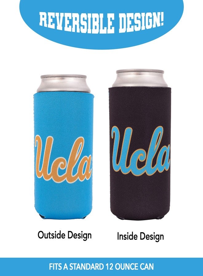 Desert Cactus University of California Los Angeles Can Insulator UCLA Beverage Cooler 4 Pack Foam Beverage Holder Bruins (4 Pack Can) - Image 3
