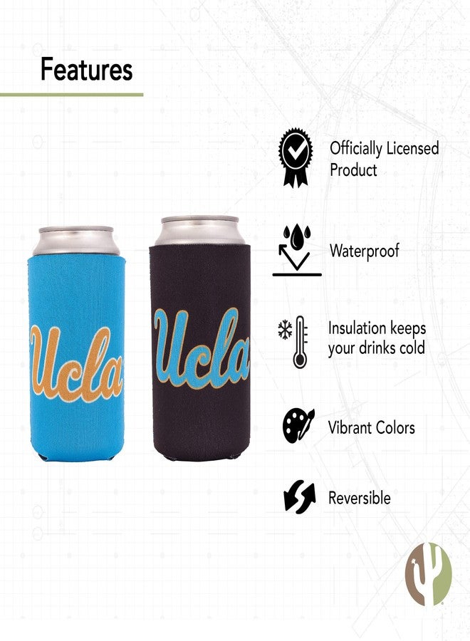 Desert Cactus University of California Los Angeles Can Insulator UCLA Beverage Cooler 4 Pack Foam Beverage Holder Bruins (4 Pack Can) - Image 5