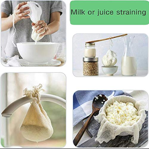 SARFII Professional Muslin Cotton Strainer or Cheese Cloth UnbleachedMaking CheeseBaking Hallowmas Decoration1x1 MeterBeige1 - Image 5