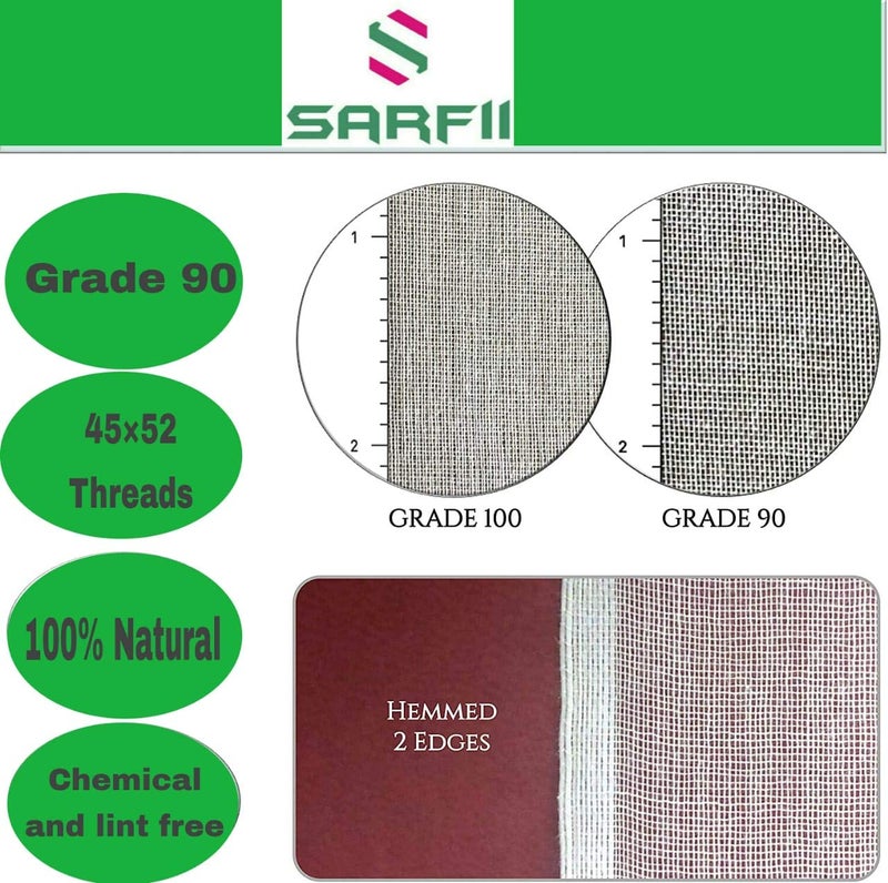 SARFII Professional Muslin Cotton Strainer or Cheese Cloth UnbleachedMaking CheeseBaking Hallowmas Decoration1x1 MeterBeige1 - Image 2