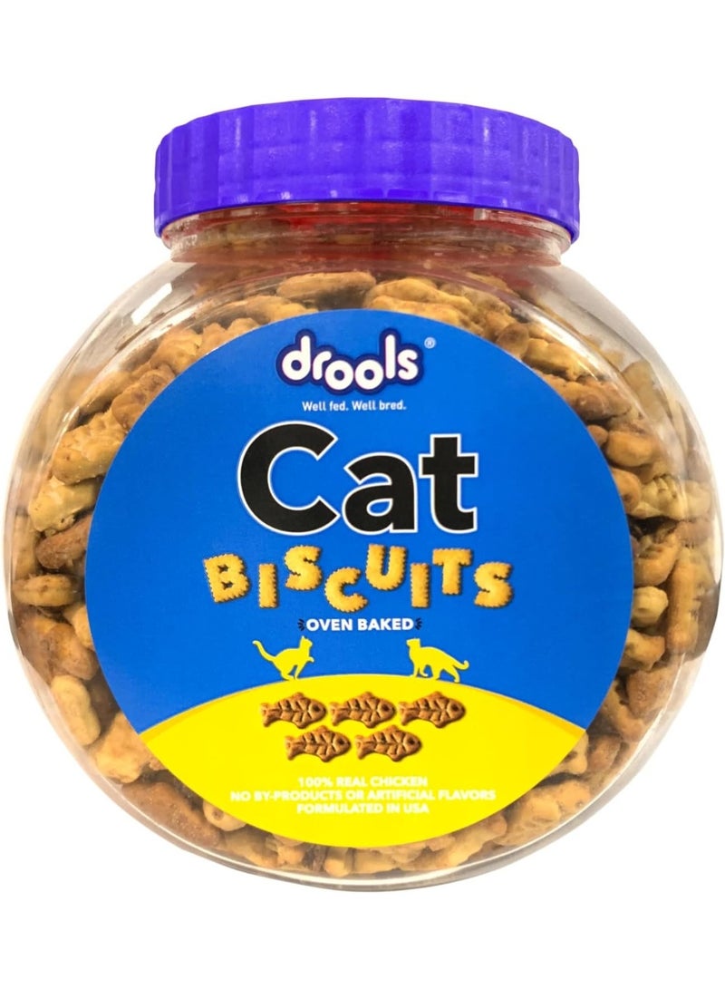 Drools Cat Biscuits, Real Chicken, Oven Baked, Crunchy, 400g - Image 1