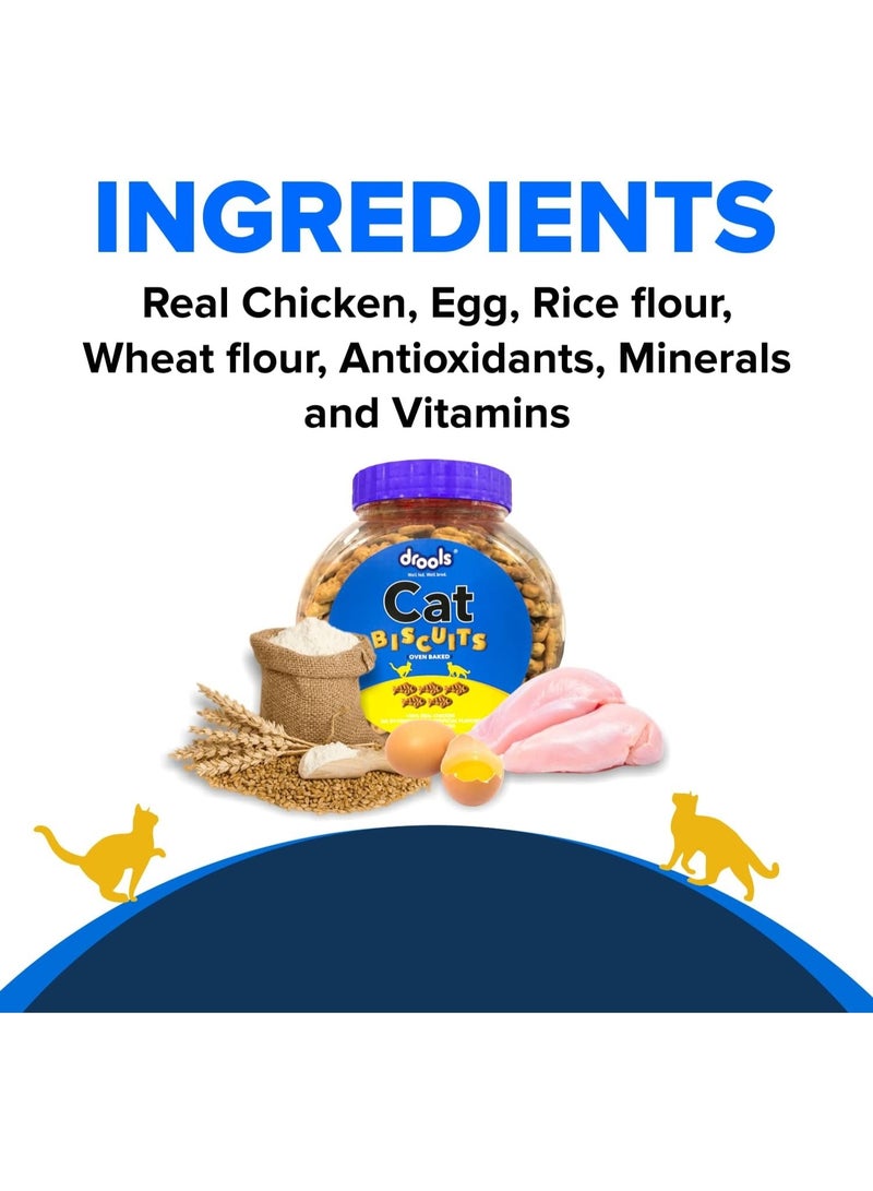 Drools Cat Biscuits, Real Chicken, Oven Baked, Crunchy, 400g - Image 3