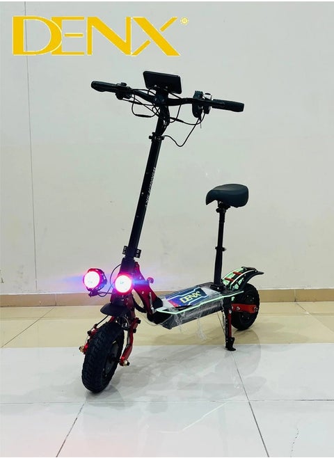 An Electric Scooter For Adults With A Stylish Design And A Powerful Battery, Equipped With Electric Brakes And Front And Rear Lights