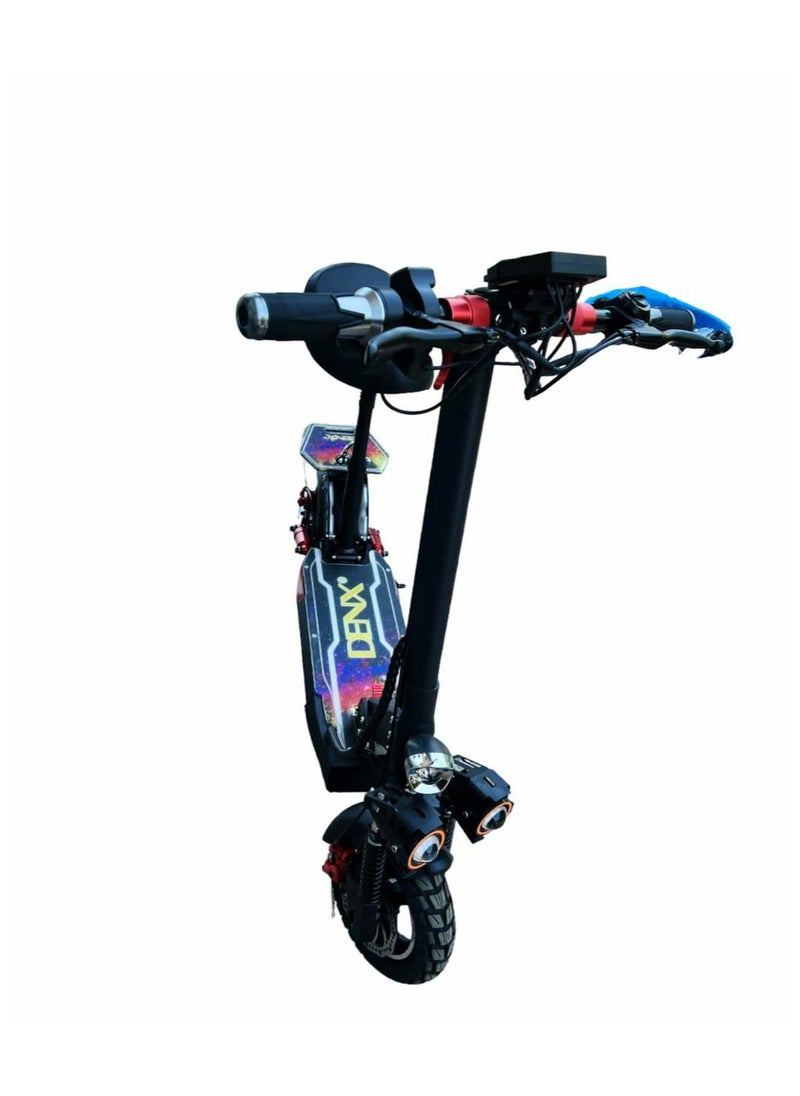 An Electric Scooter For Adults With A Stylish Design And A Powerful Battery, Equipped With Electric Brakes And Front And Rear Lights