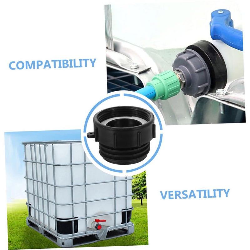 2 Pcs IBC Tote Tank Adapter Fine to Coarse Thread Connector Size 6.30x6.30x4.50cm for Garden Hose - Image 4