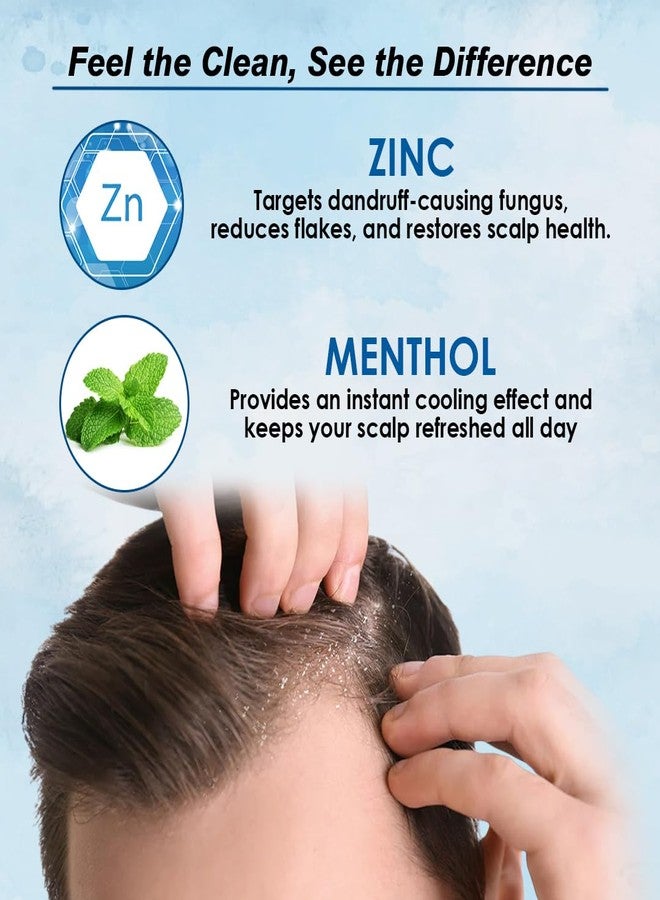 كود الرجل شامبو مانكود المضاد للقشرة مع الزنك والمنثول للرجال والنساء - 400 مل | تركيبة منعشة ومبردة مع بيريثيون الزنك للتحكم في القشرة وحكة فروة الرأس والزيوت الزائدة | شامبو منظف عميق للشعر القوي والخالي من القشرة - Image 3