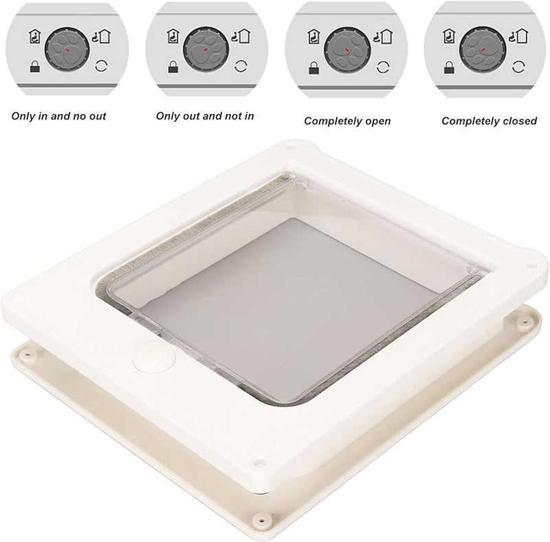 Lockable Flap Door Automatic Cat Door 4 Modes Noiseless ABS Plastic Fits Hollow Interior Doors - Image 4