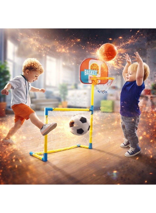Complex Kids 2-in-1 Sports Play Set (Soccer Goal + Basketball Hoop) - Image 2