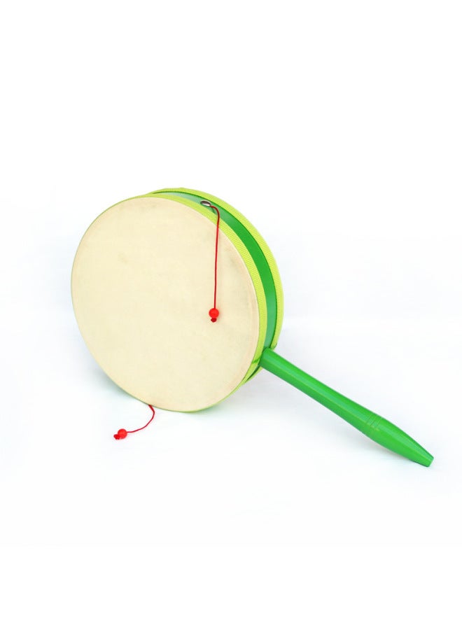 Children's Rattle Toys Wooden Toys Baby Hand Drum Spot-Color:White 10cm Imitation Sheepskin Rattle - Image 5