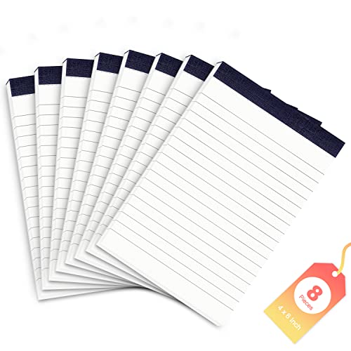 Aidunmis Notepads 4x6 Inch Grocery List Pads 8 Pack Shopping List Pad Small Note Pads for Office Supplies Lined Paper To Do List Notepad of Work Memo Pad for Checklist Organizer Writing Pads of Paper 30 Sheets - Image 1