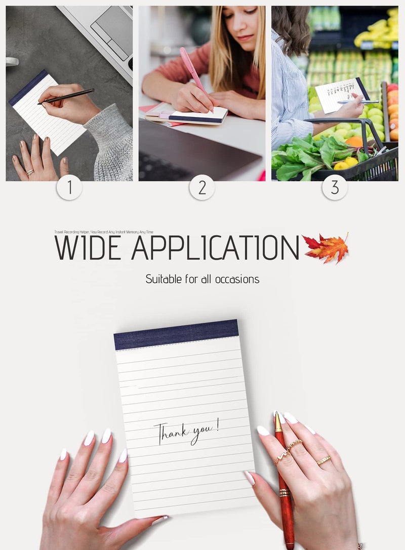Aidunmis Notepads 4x6 Inch Grocery List Pads 8 Pack Shopping List Pad Small Note Pads for Office Supplies Lined Paper To Do List Notepad of Work Memo Pad for Checklist Organizer Writing Pads of Paper 30 Sheets - Image 5