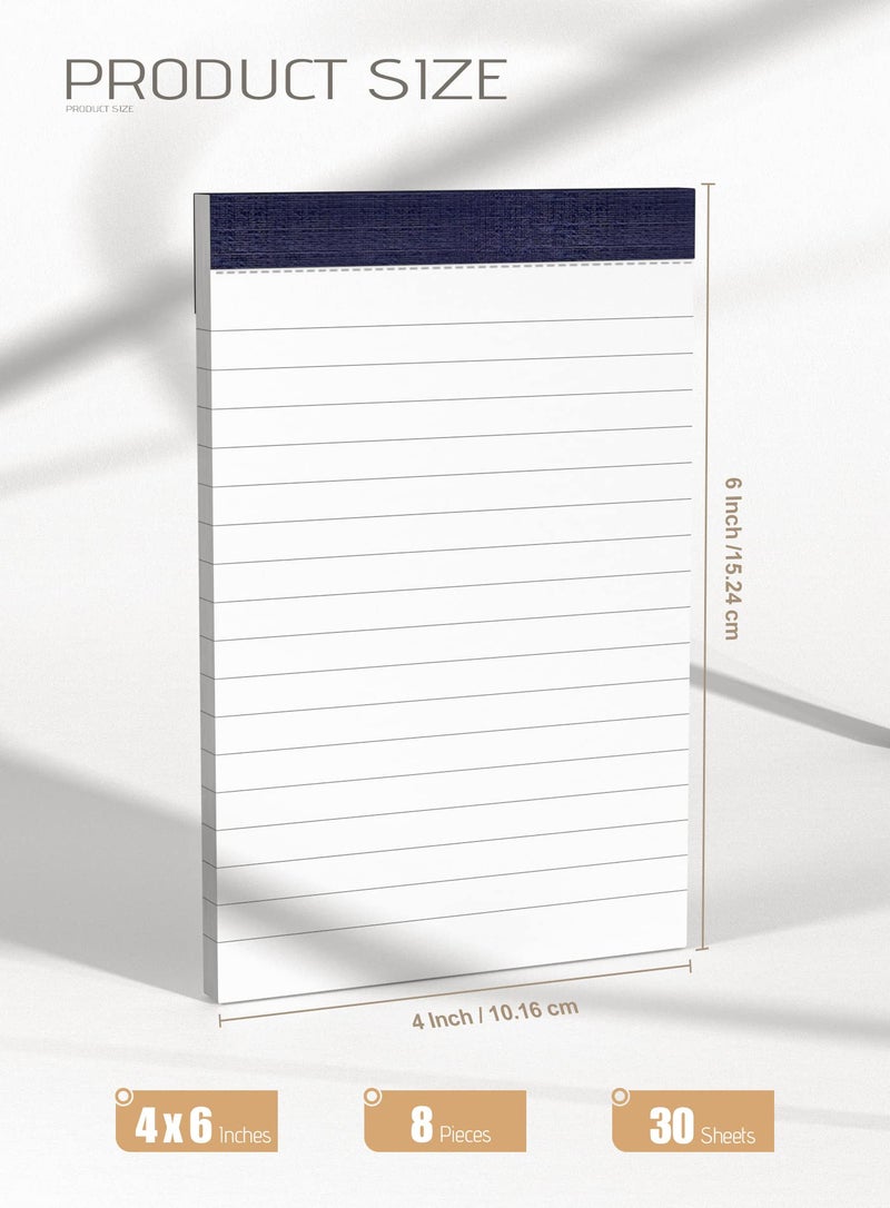 Aidunmis Notepads 4x6 Inch Grocery List Pads 8 Pack Shopping List Pad Small Note Pads for Office Supplies Lined Paper To Do List Notepad of Work Memo Pad for Checklist Organizer Writing Pads of Paper 30 Sheets - Image 2