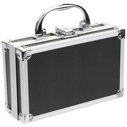 DOITOOL Aluminum Alloy Toolbox Portable Tool Storage Box Organizer with Large Capacity and Reinforced Handle for Tools and Accessories 7 X 7 X 7 Inches - Image 1