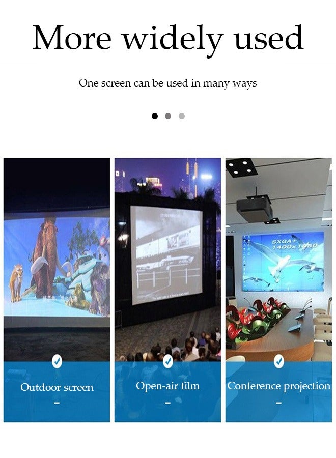 DUNISO Projector screen, outdoor high definition portable projector screen, polyester black edge soft screen, foldable, suitable for offices, outdoor，homes (16:9，100 inch） - Image 4