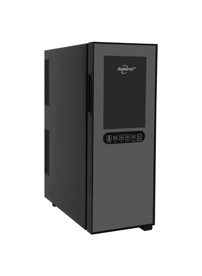 Koolatron WC12DZ, Dual Zone Thermoelectric Cooler 12 Bottle Capacity with Digital Temperature Controls-Wine Cellar with Quiet Cooling Power and 4 Removable Shelves, Black/Silver - Image 2