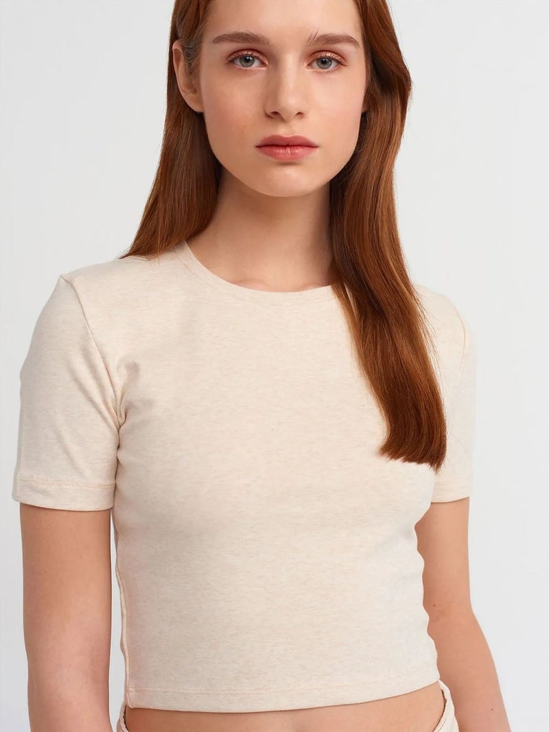 DILVIN Women's Slim Fit Crop T-Shirt - Image 4