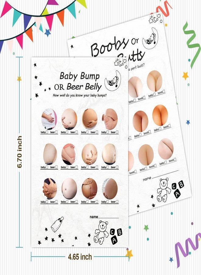 OLOUTAB Baby Shower Games for Boy or Girl-2 Games(50 of Each),Double-Sided,Thick Cardboard,Fun,Hilarious,and Easy to Play,with Answer Keys - Image 4