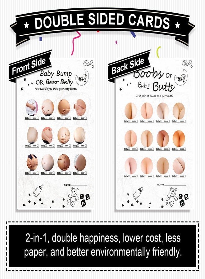 OLOUTAB Baby Shower Games for Boy or Girl-2 Games(50 of Each),Double-Sided,Thick Cardboard,Fun,Hilarious,and Easy to Play,with Answer Keys - Image 5