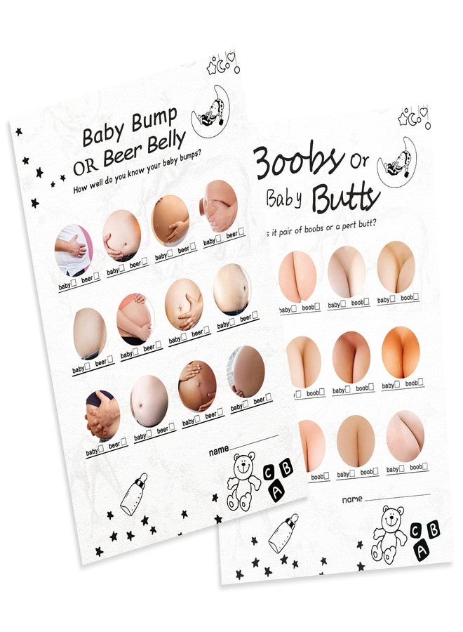 OLOUTAB Baby Shower Games for Boy or Girl-2 Games(50 of Each),Double-Sided,Thick Cardboard,Fun,Hilarious,and Easy to Play,with Answer Keys - Image 1
