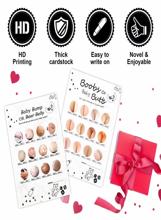 OLOUTAB Baby Shower Games for Boy or Girl-2 Games(50 of Each),Double-Sided,Thick Cardboard,Fun,Hilarious,and Easy to Play,with Answer Keys - Image 3