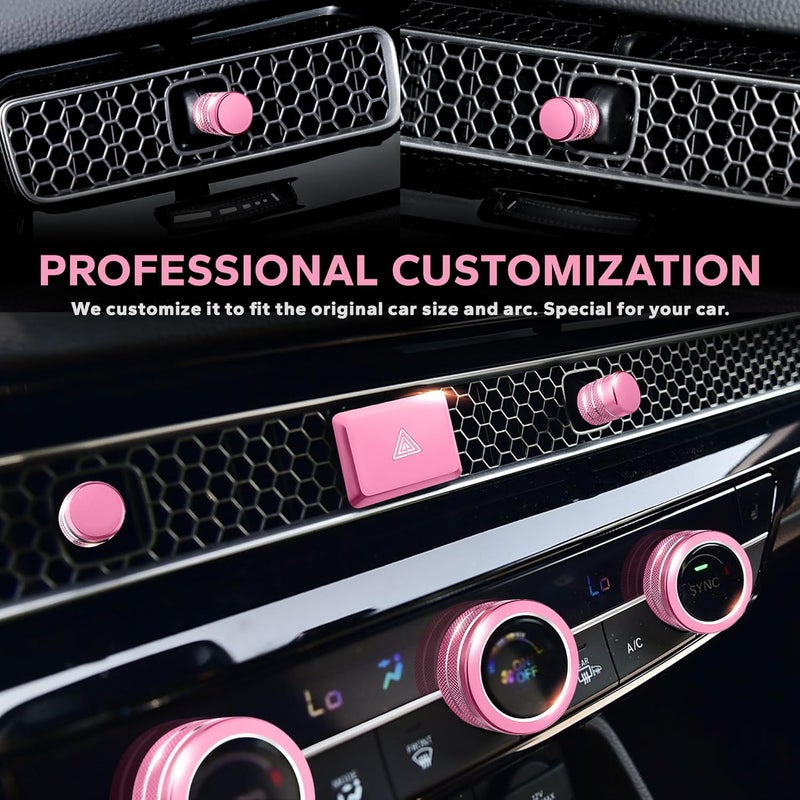 Polodunn 11pcs Pink Knob Cover Set for Honda Civic, CRV, and Acura Integra (2022-2025) - Image 3
