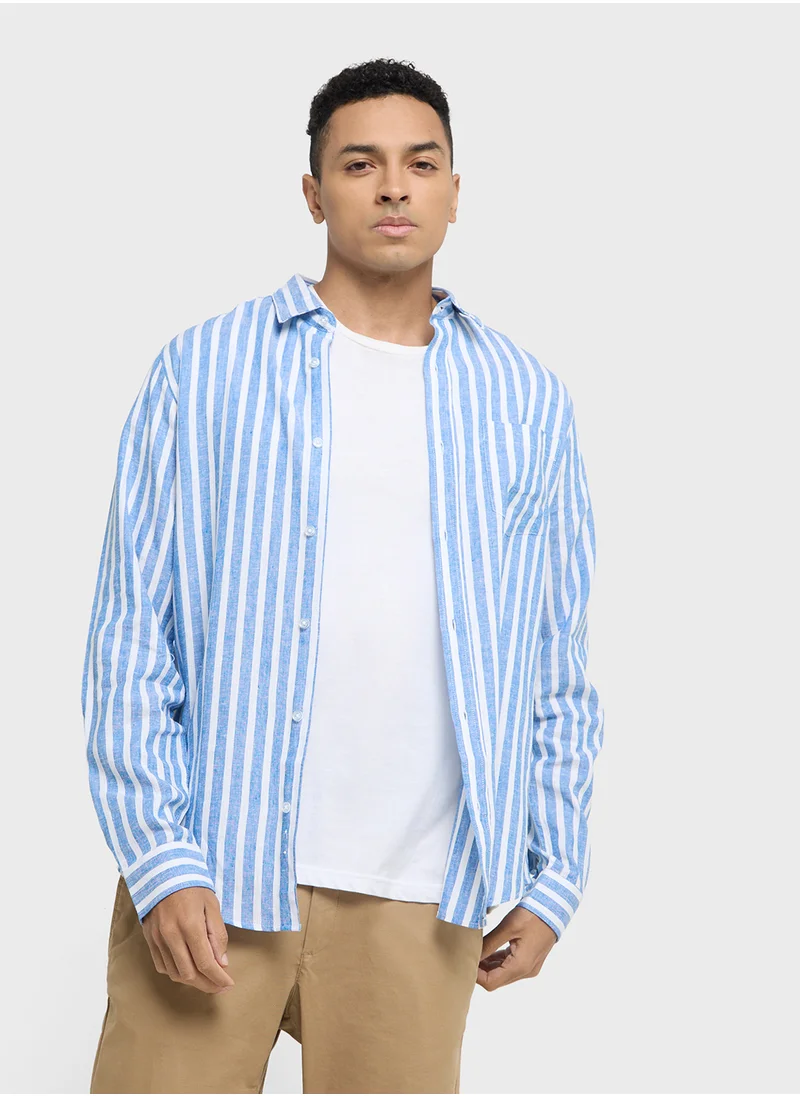 روبرت وود Striped Shirt