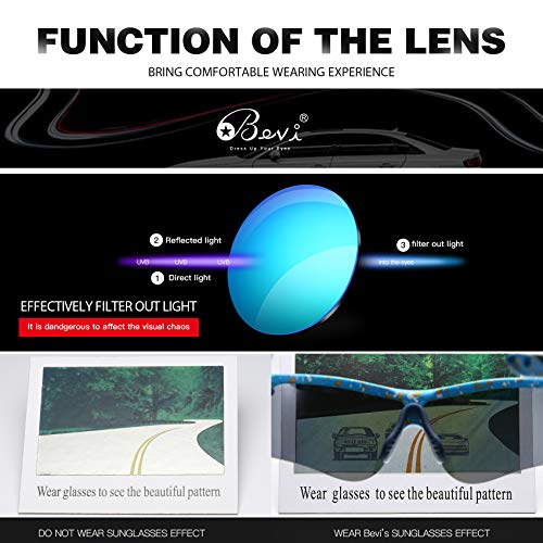 Bevi Polarized Sports Sunglasses for Men Women Baseball Running Cycling Golf Tr90 Durable and Ultralight Frame 2735C1 - Image 4