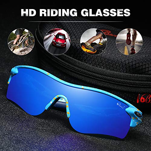 Bevi Polarized Sports Sunglasses for Men Women Baseball Running Cycling Golf Tr90 Durable and Ultralight Frame 2735C1 - Image 5