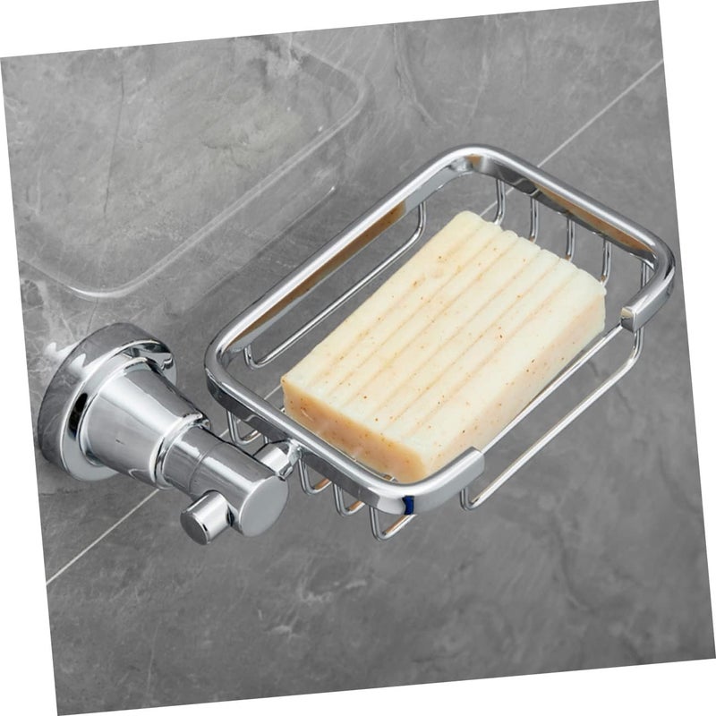 PRETYZOOM Soap Dish Holder Punch Shower Soap Tray Wall-Mounted Rustproof Bathroom Organizer Easy Installation Draining Design Suitable for Kitchen and Bathroom Use - Image 4