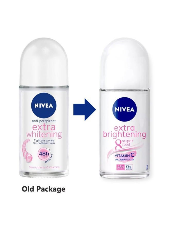 Nivea مزيل العرق نيفيا لتفتيح البشرة عناية إضافية 48 ساعة رول أون: 50 مل. (عبوة من 3) - Image 2