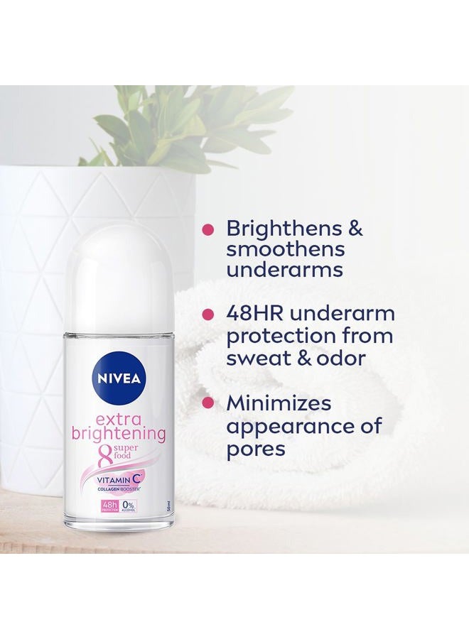 Nivea مزيل العرق نيفيا لتفتيح البشرة عناية إضافية 48 ساعة رول أون: 50 مل. (عبوة من 3) - Image 5