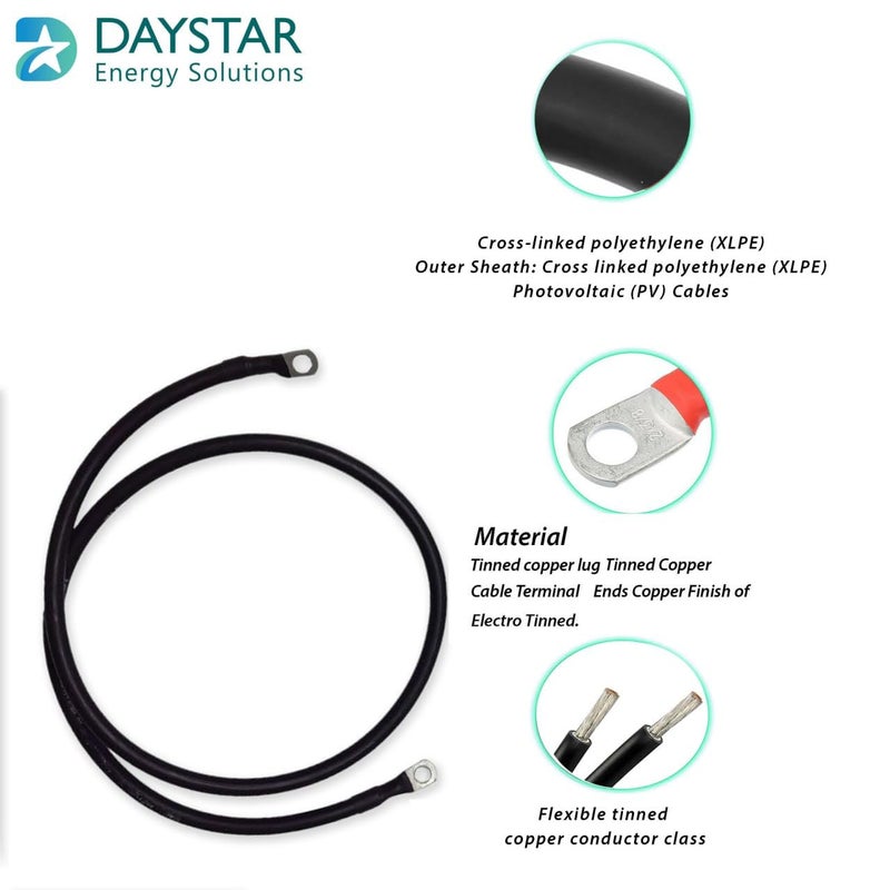 DAYSTAR DC WIRE 10 SQ MM 3 FEET xlpe UV battery cable RED BLACK - Image 3