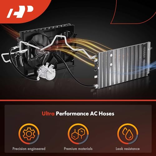 A-Premium A/C Discharge Line Hose Assembly Compatible with Ford F-150 2010-2014 V8 6.2L, Compressor to Condenser - Image 2