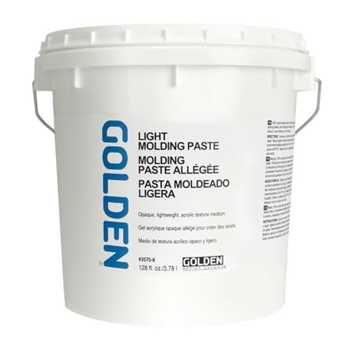 Golden Artist Colors Light Molding Paste by GOLDEN, 128 fl. oz. Jar, Professional Acrylic Paste Medium, Opaque - Image 1