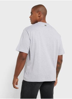 LACOSTE Logo Graphic Crew Neck Short Sleeve T-Shirt  - Image 2
