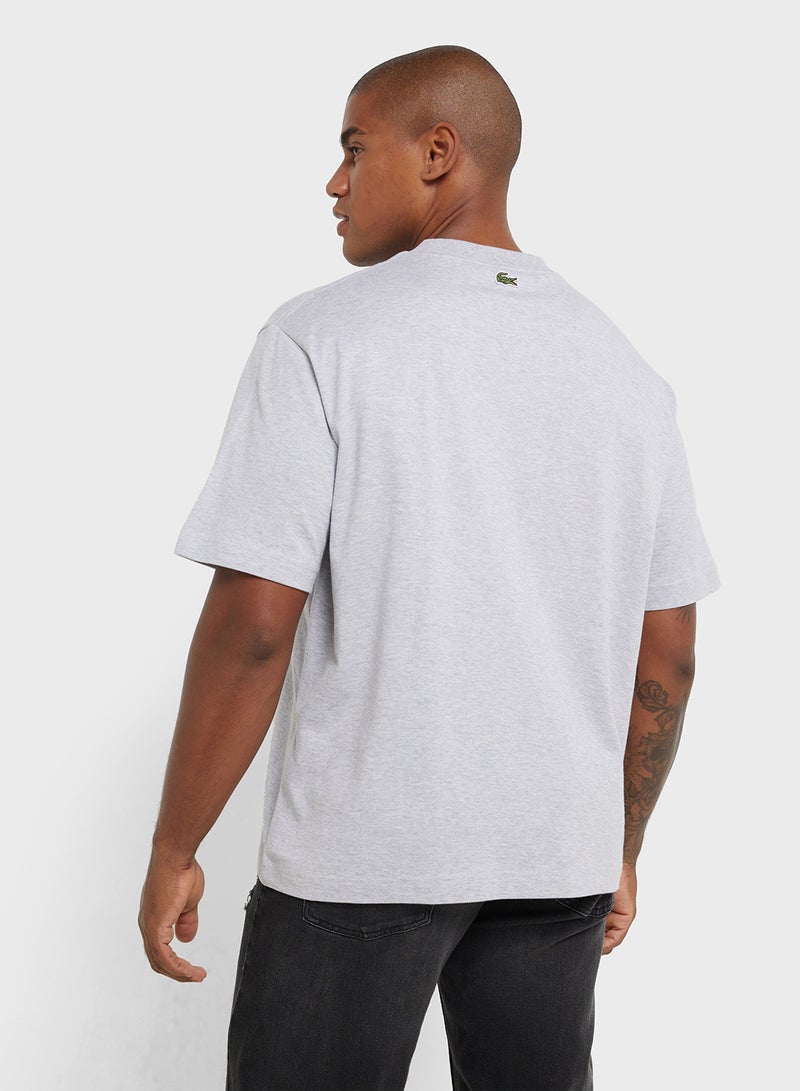 LACOSTE Logo Graphic Crew Neck Short Sleeve T-Shirt  - Image 2